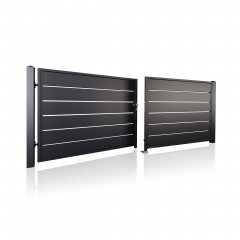 SOLID Aluminiumzaun Modell FT-06 – Flügeltore & Pforten