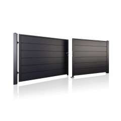SOLID Aluminiumzaun Modell FT-07 – Flügeltore & Pforten