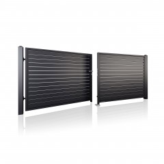 SOLID Aluminiumzaun Modell FT-09 – Flügeltore & Pforten