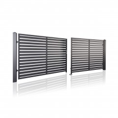 SOLID Aluminiumzaun Modell FT-15 – Flügeltore & Pforten