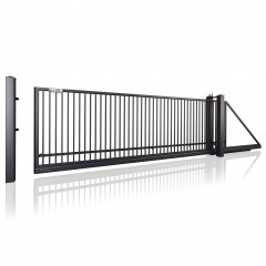 SOLID Aluminiumzaun Modell ST-02 – Schiebetore modern