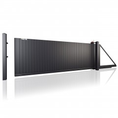 SOLID Aluminiumzaun Modell ST-04 – Schiebetore modern