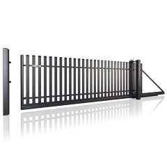 SOLID Aluminiumzaun Modell ST-07 – Schiebetore modern
