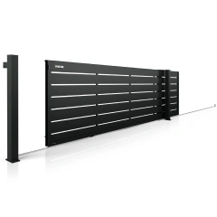 SOLID Aluminiumzaun Modell ST-09 – Schiebetore modern