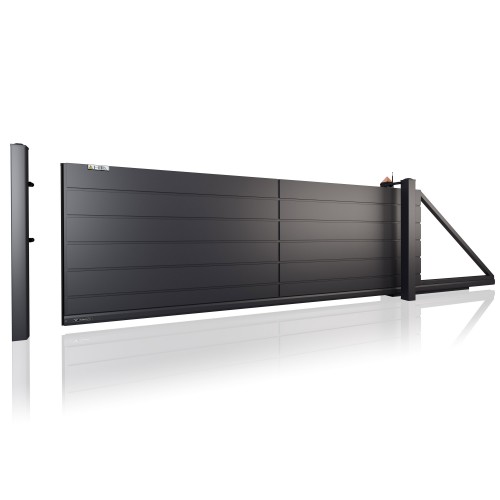 SOLID Aluminiumzaun Modell ST-10 – Schiebetore modern