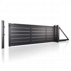SOLID Aluminiumzaun Modell ST-15 – Schiebetore modern