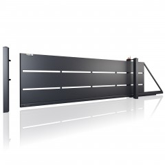 SOLID Aluminiumzaun Modell ST-30 – Schiebetore modern