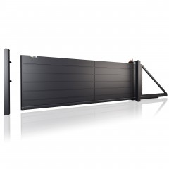 SOLID Aluminiumzaun Modell ST-43 – Schiebetore modern