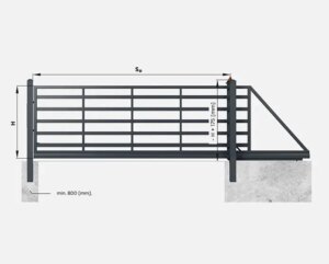 Aluminiumzaun Modell TZ-07 – SOLID Zäune aus Polen